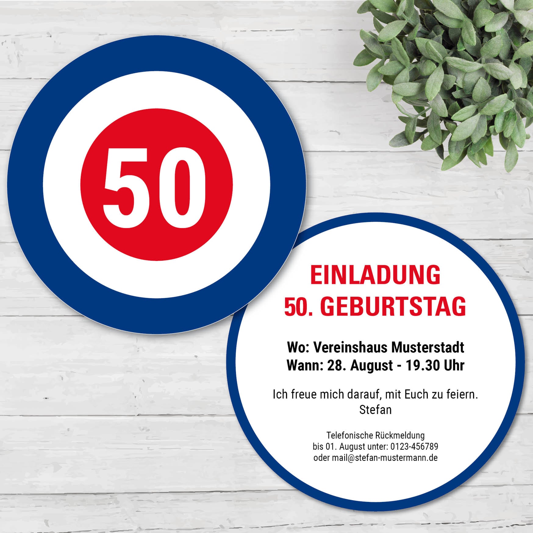 Bierdeckel Einladung zum Geburtstag: Target - Individuelle Einladung